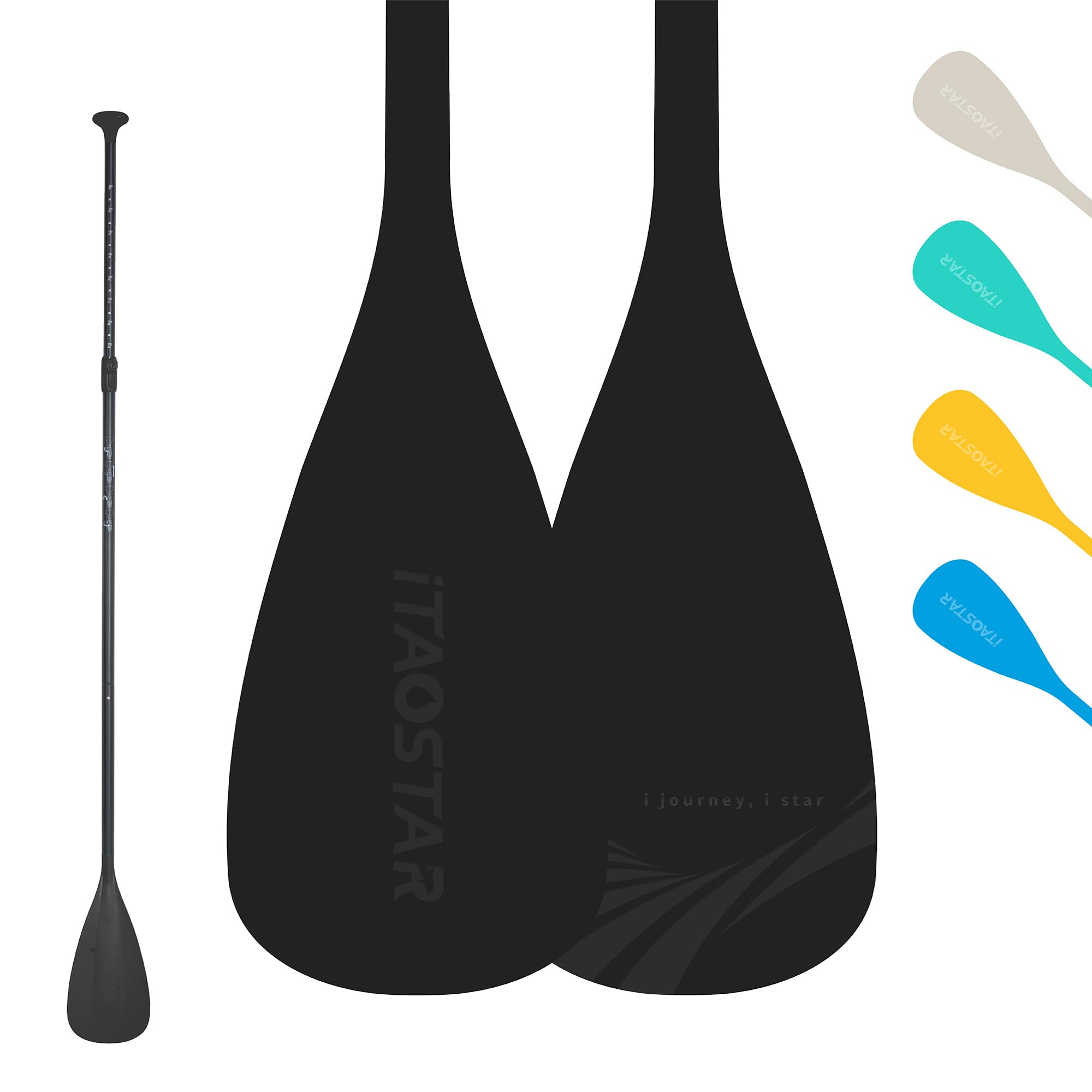iTAOSTAR Adjustable SUP &amp; Kayak Paddle, Stand Up Paddle for Beginer with Secure Lock,Lightweight Aluminum Alloy Shaft Flexible Black/Blue/Green/Orange/White