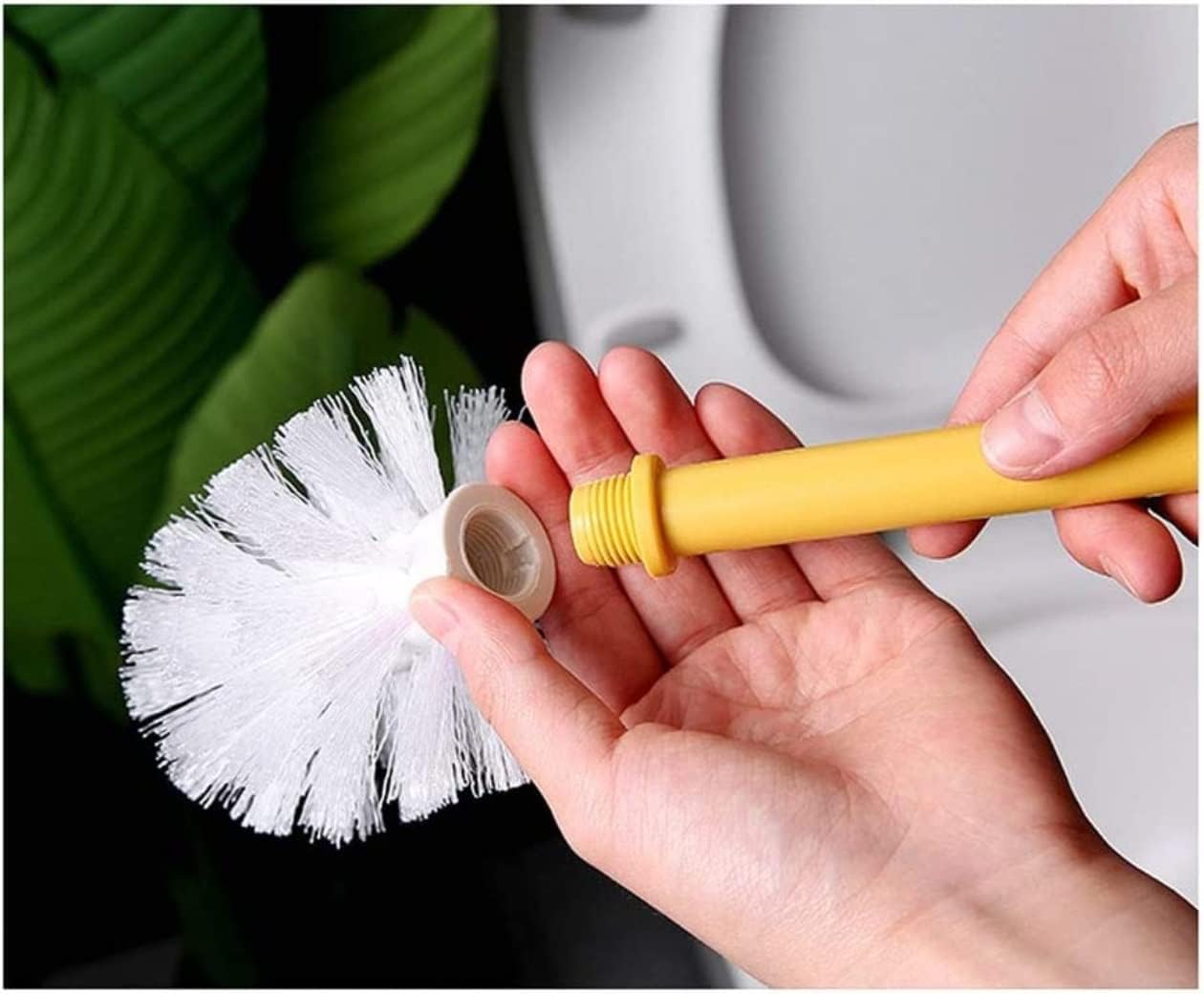 Toilet Brush Holder Toilet Bowl Brush Toilet Brush Toilet Brush And Holder Set, Bathroom WC Full Closed Toilet Brush, Bathroom WC Toilet Brush Set For Bathroom Toilet Cleaning Toilet Brush and Holder