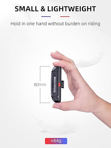 Miniatura 5 de ROCKBROS Luz trasera de bicicleta USB recargable LED luz trasera de bicicleta 6 modos IPX4 luz trasera de bicicleta para conducción nocturna