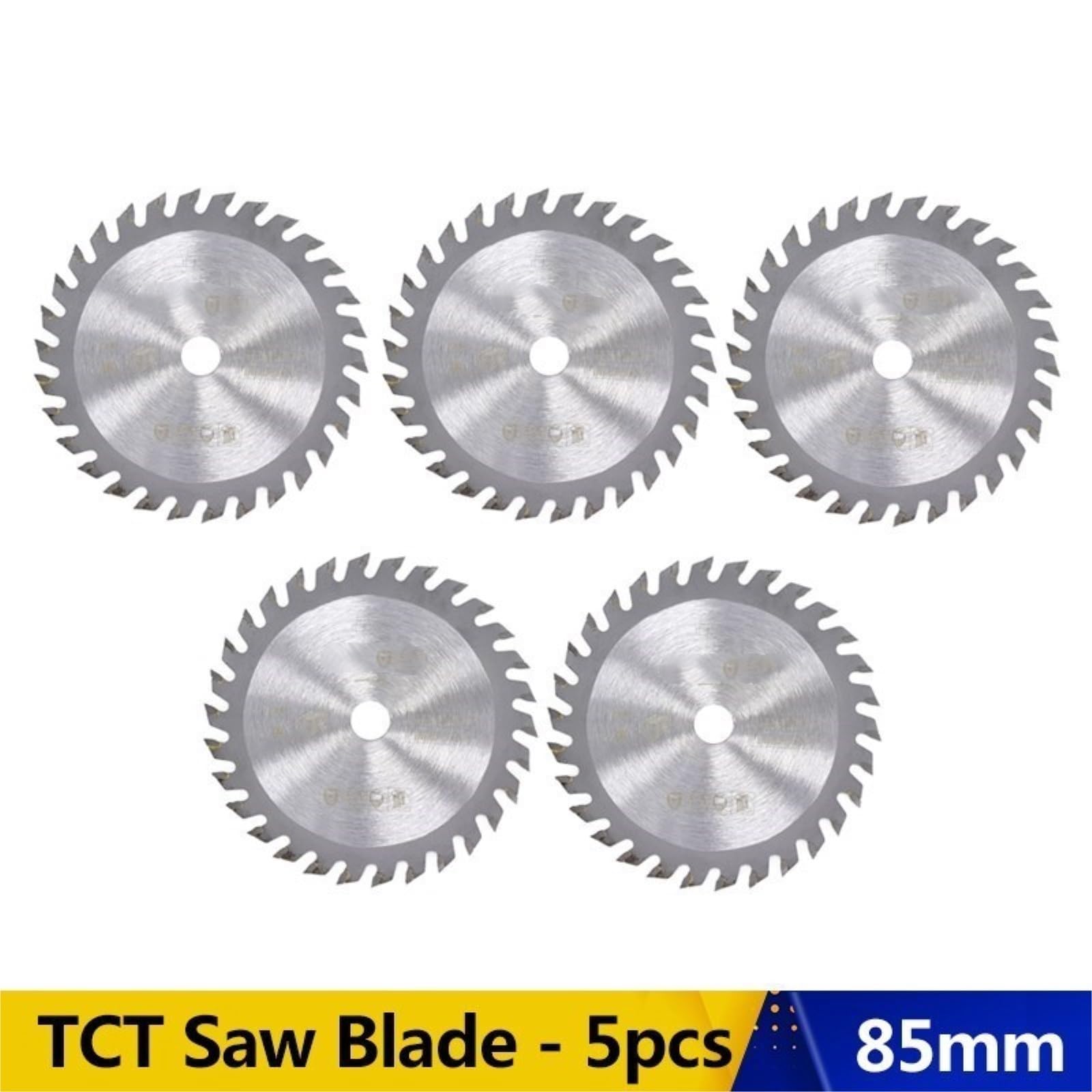 Brzeszczot do cięcia metalu 5 sztuk 85mm 24/30/36T średnica tarczy tnącej Mini piła tarczowa brzeszczoty do pił drewna z końcówką węglikową tarcza cięcia(5pcs 85x10x24T)