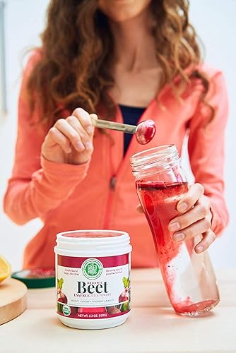 Miniatura 5 de Green Foods - Jugo de esencia de remolacha orgánica en polvo (paquete de 2) Super Food de óxido nítrico, antioxidante de alimentos integrales,