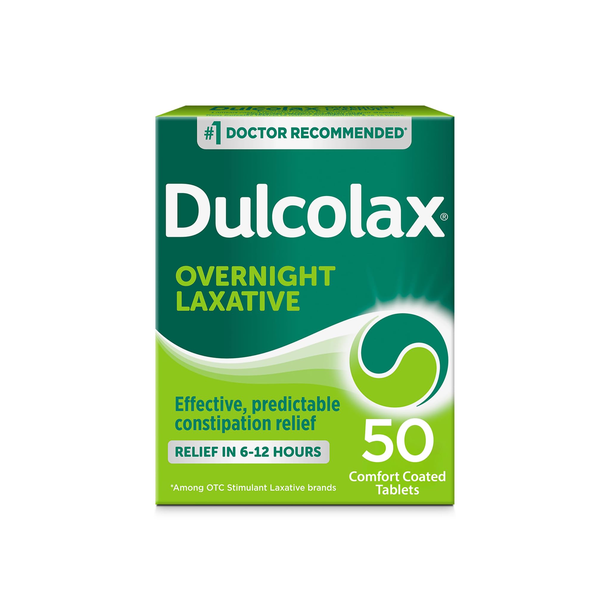 Dulcolax Διεγερτικά Laxative Tablets, Πρόβλεψη & Αποτελεσματική ανακούφιση δυσκοιλιότητας, Ανακουφίζει Straining & Bloating, Bisacodyl 5 mg, 50 Count