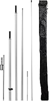 LookOurWay 13ft Feather Flag Pole Kit with Rotating Ground Spike - Swooper Banner Pole for 12ft Arc Outdoor Advertising Flags