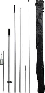 LookOurWay 13ft Feather Flag Pole Kit with Rotating Ground Spike - Swooper Banner Pole for 12ft Arc Outdoor Advertising Flags