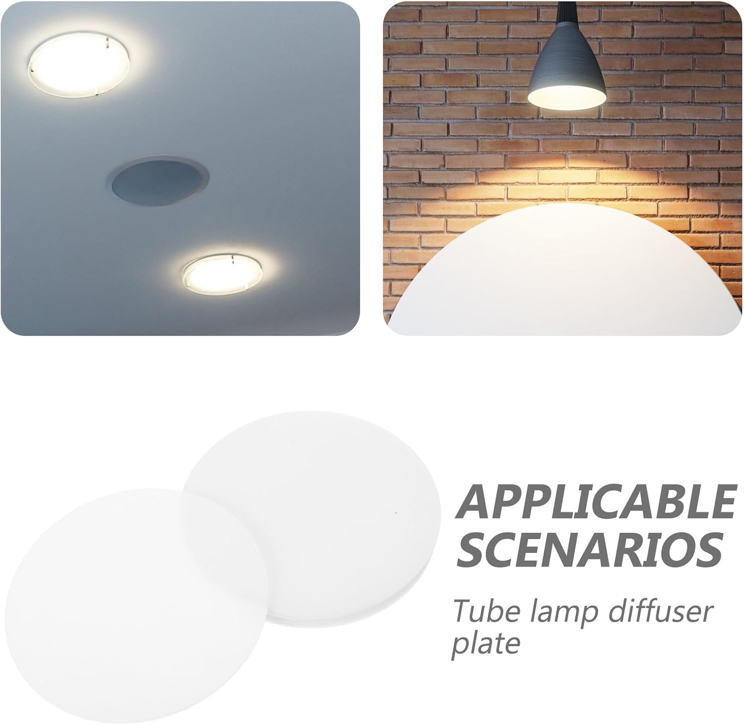 10pcs White Curved PC Downlight Diffuser Covers Lightweight Light Diffusing Film for LED Recessed Light Protection in Home and Commercial Lighting