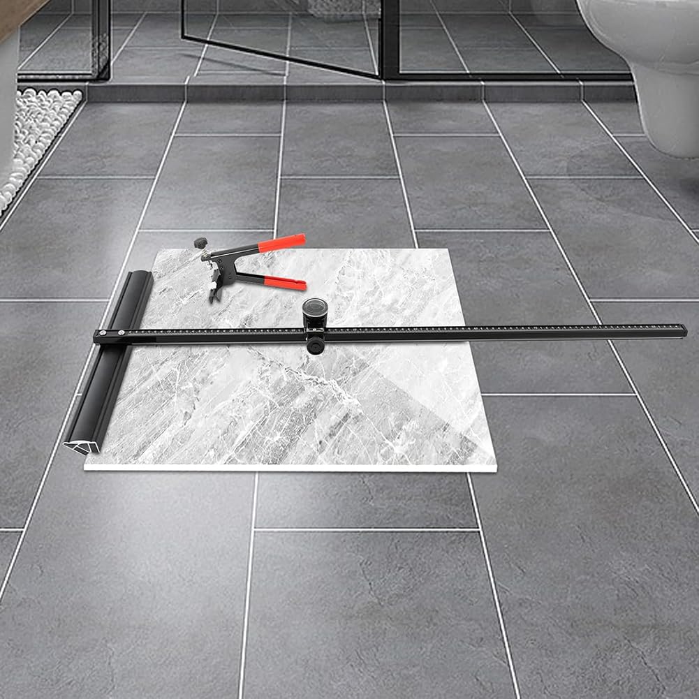 Coupe-carreaux manuel de 90 cm avec cadre en aluminium, comprend 2 lames de coupe et une pince de séparation, pour une épaisseur de coupe de 3 à 15 mm