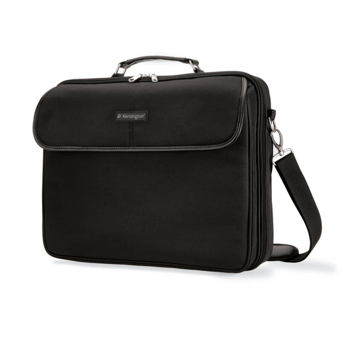 Kensington Deluxe Topload Laptoptasche - Einfach tragbare Tasche im klassischen Stil für 15,6 Zoll Laptops, Mit Tragegriff und Schultergurt für Männer & Frauen, K62560EU