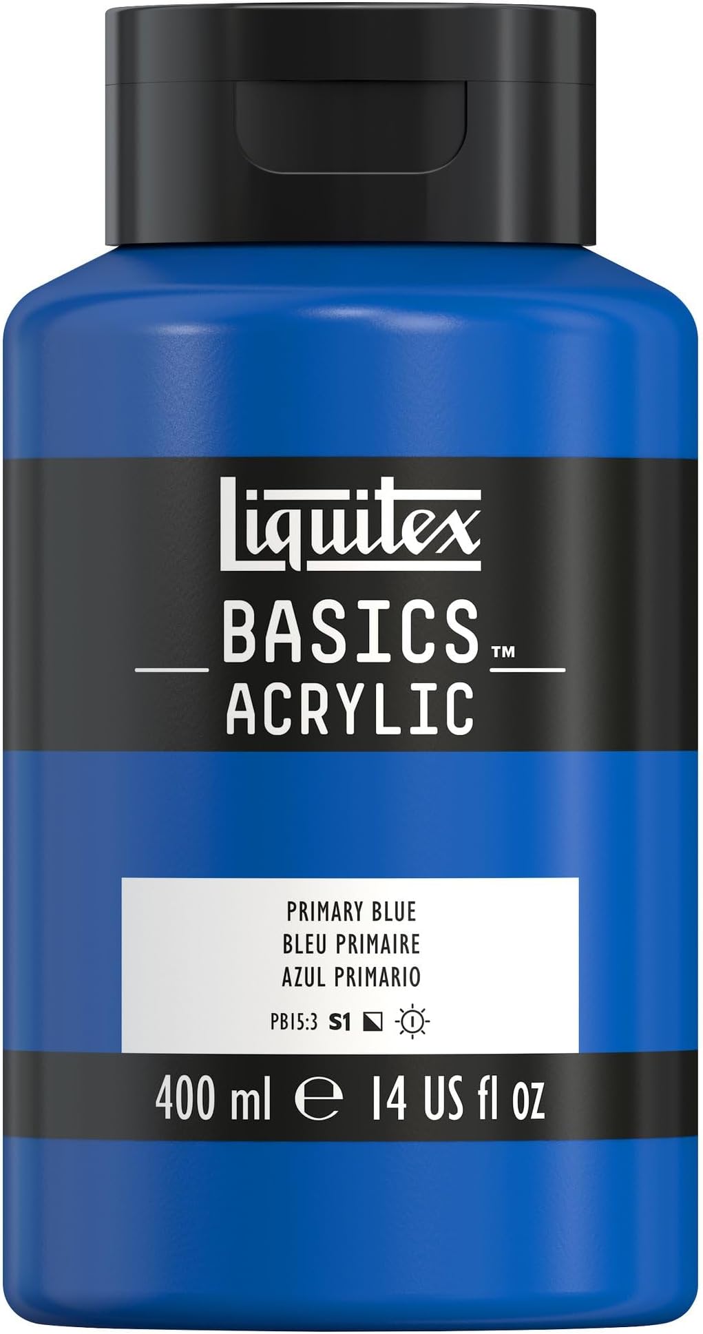 Basics Acrylic Paint, Primary Blue, 400 ml Bottle