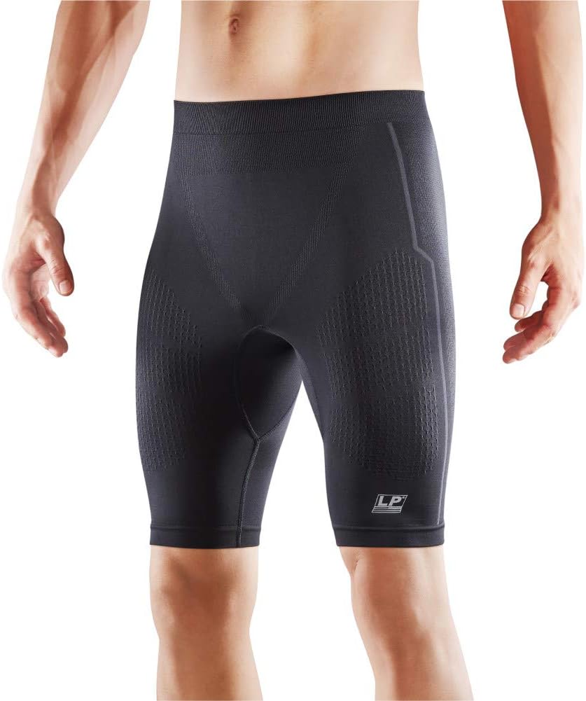 LP SUPPORT Men's AIR Compression Shorts Training Tights ARM2601Z - Breathable Athletic Workout Running Baselayer - Gray