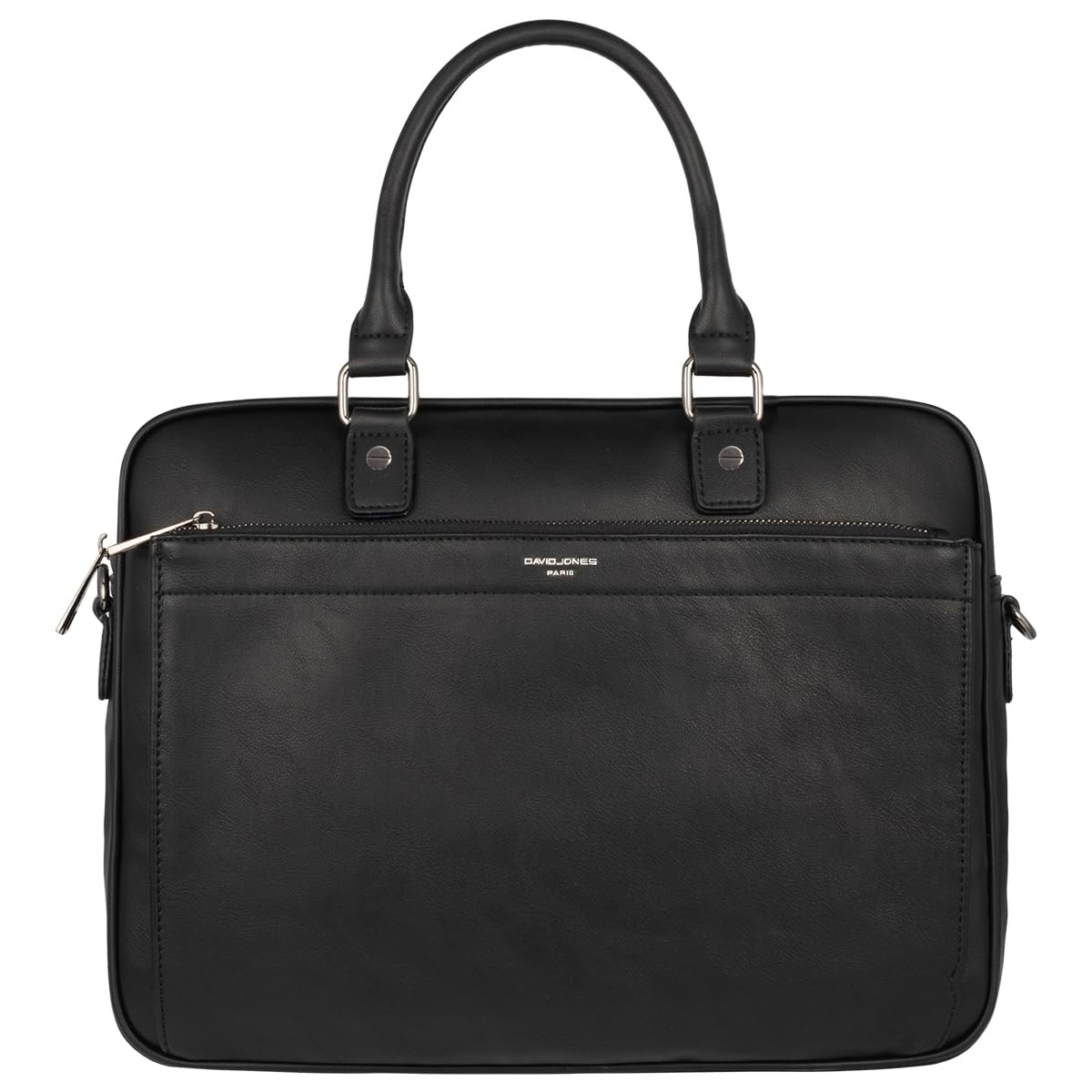 David Jones - Bolso de Ordenador Portátil 17 Pulgadas Hombre - Bolso de Mano Negocios Maletín - Portadocumentos Mensajero - Bolsos de Hombro Bandolera - Portafolio Cartera Trabajo Oficina - Negro