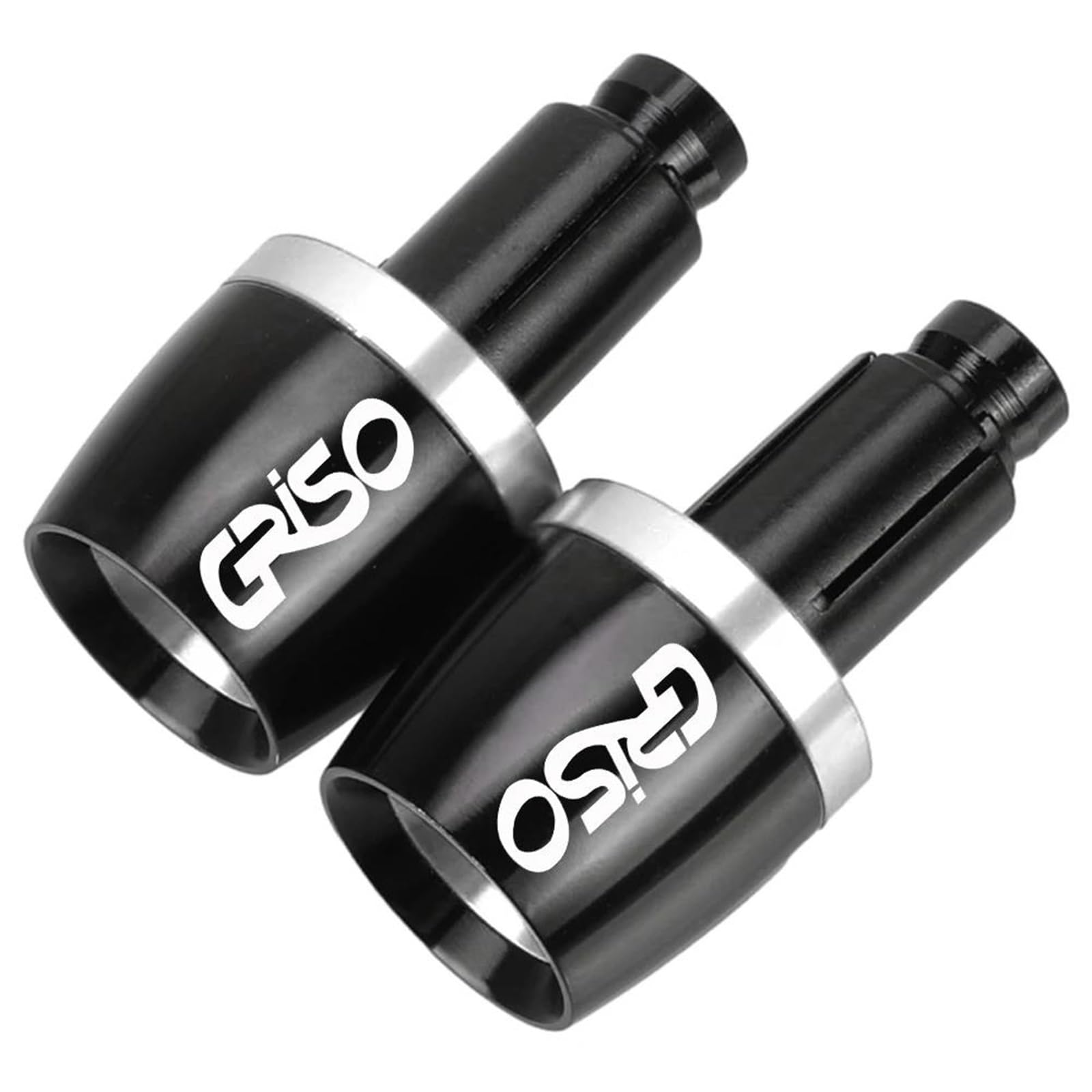 HYRHEV Handlebar Grips Bar Ends Cap Counterweight Plug Slide For MOTO GUZZI Griso 1100 GRISO 1200 8V SE 2006-2016(Silver)