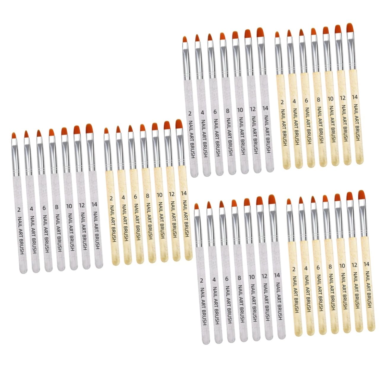 Healeved 42pezzi Pennelli Per Nail Art Pennelli Trasparenti Per Manicure e Decorazioni Unghie Per Artisti e Principianti
