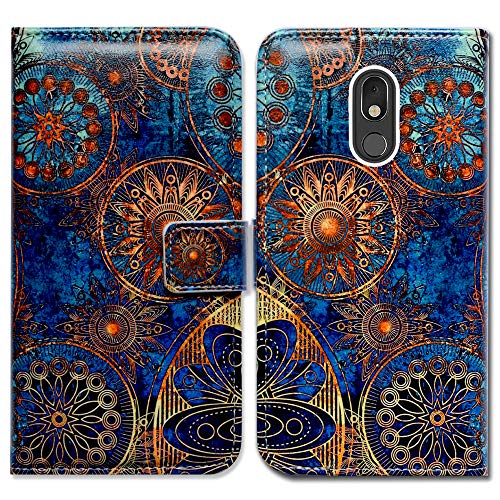 Bcov LG Stylo 5 Case,LG Stylo 5 Plus Case, Gorgeous Colours Circle Mandala Leather Flip Case Wallet Cover with Card Slot Holder Kickstand for LG Stylo 5V/Stylo 5X