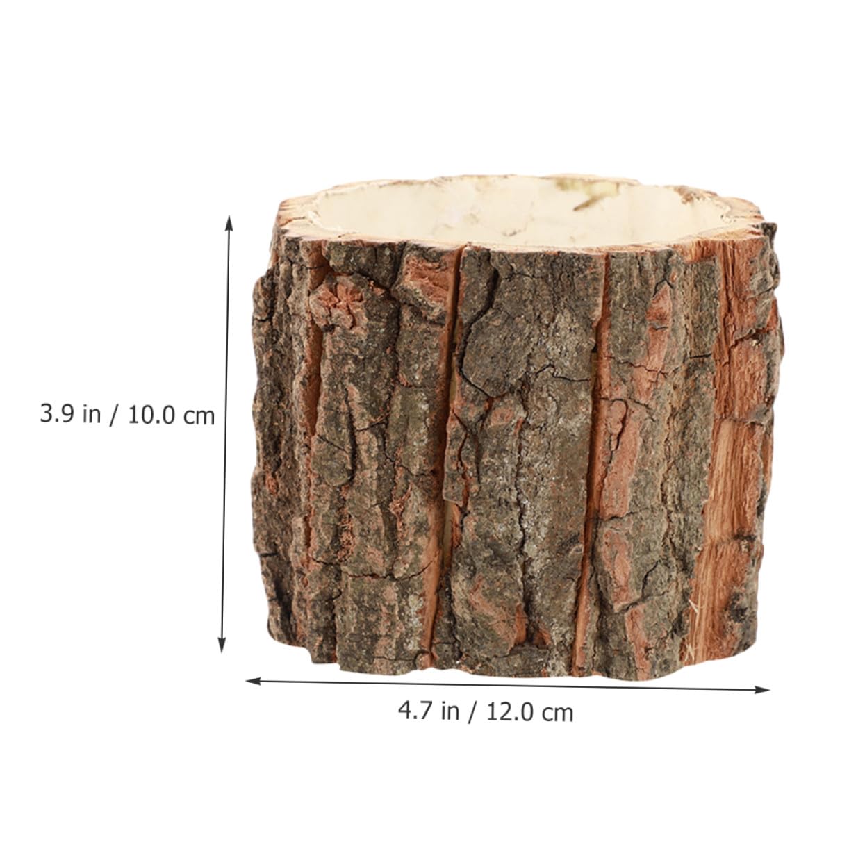 Generisch Kräuterspirale Holz aus Natürlichem Holz im 3 Stück mit Rindenpflanzgefäß als Holzblumentopf für Garten und Home Dekoration
