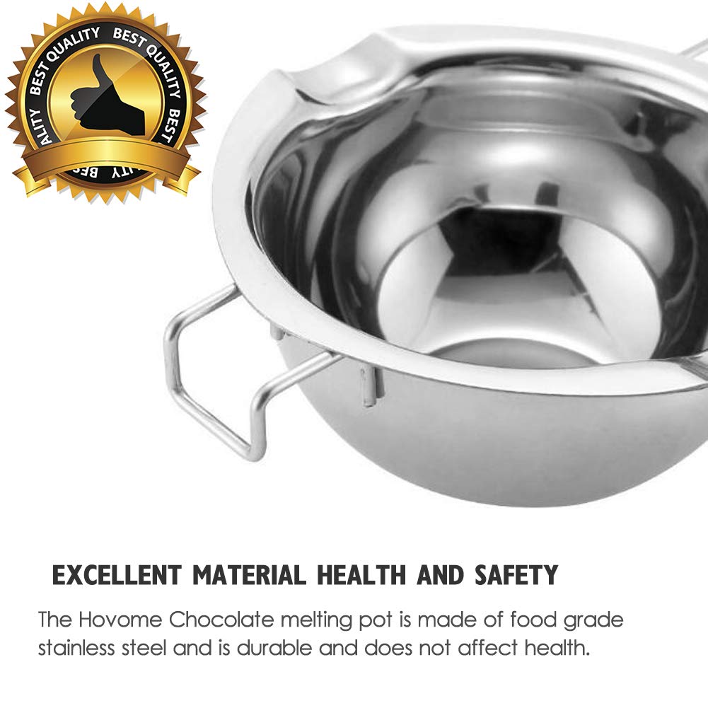 ROARINGWILD Chocolate Melting Pot Stainless Steel Double Boiler Pot for Melting Candy Baking Heating Melting Bowl Baking Tools Baking Beginners and Cake Lovers