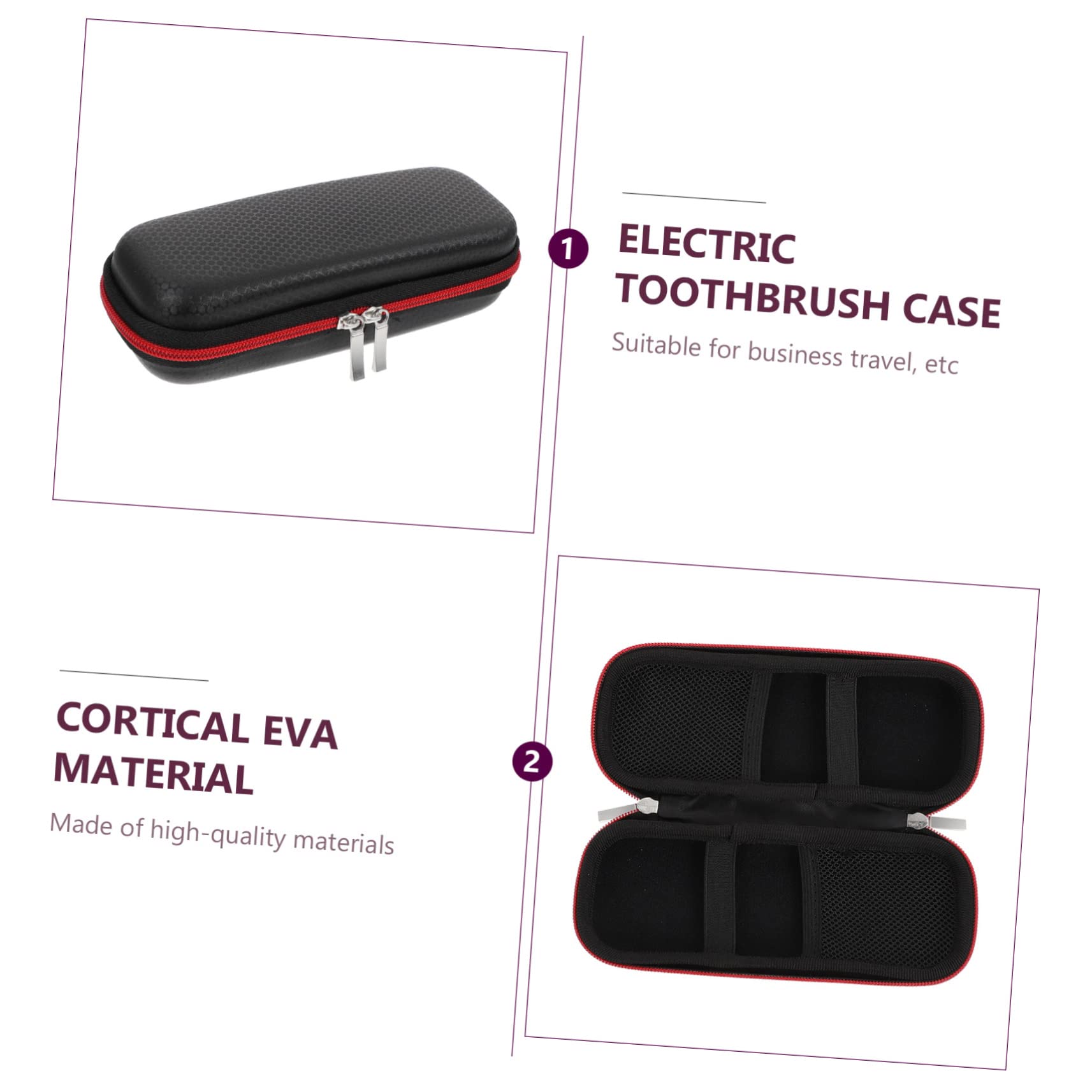 Portaspazzolino da viaggio, 3 pezzi, custodia da viaggio universale porta spazzolino da denti, custodia rigida per il trasporto di dischi rigidi, organizer elettronico da viaggio portatile per