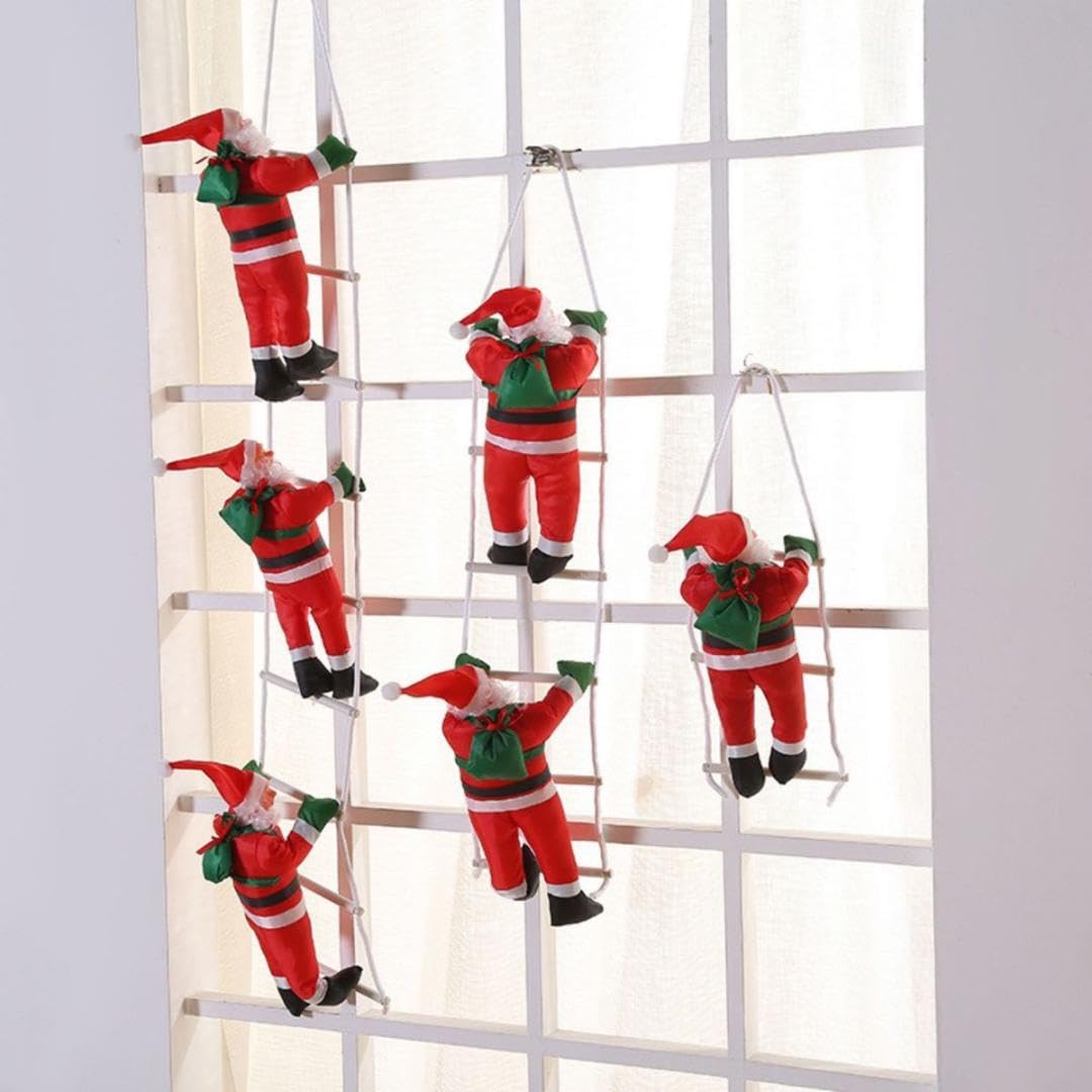 新品⭐️はしご登り サンタクロース 2人 クリスマス オーナメント 飾り 装飾 Amazon | サンタクロース はしご登りクリスマス 装飾品 サンタ