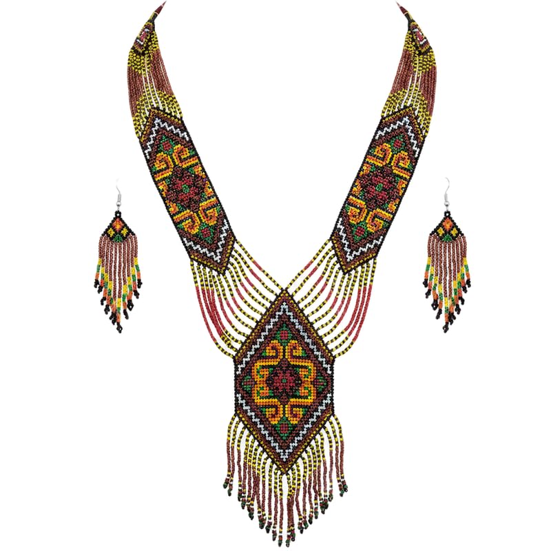 Joyería ucraniana tradicional Gerdan multicolor de cuentas finas hechas a mano LKBEADS