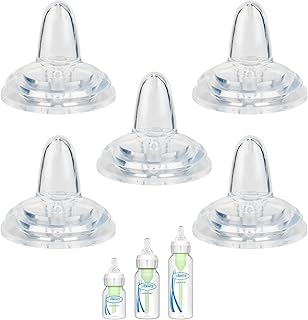 Dr. Brown's Narrow Bottle Sippy Nipple: Soft 100% Silicone Straw Nipple (5-Count, 6m+)