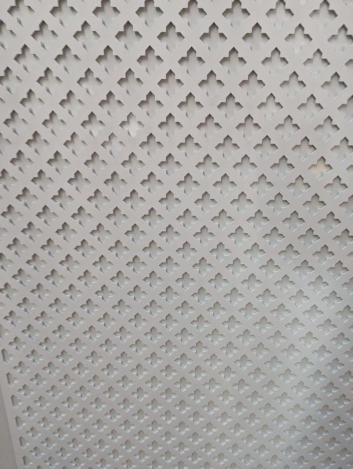 Decorative Laser Cut MDF Cross Pattern (KZ2) Wall Panels, 3mm Thick, White Primed or Unprimed, Various Sizes (Primed white, 1200mm x 300mm)