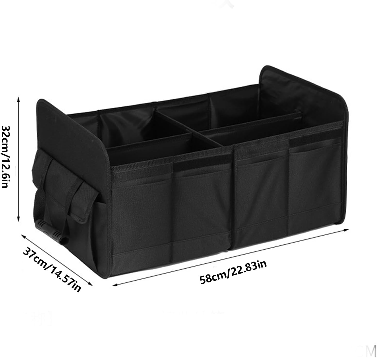Trunk Organizer | Oxford Large Capacity, Foldable Organizer with Handles and Compartments | For Vehicles Travel Camping Shopping Tools Snacks Toys