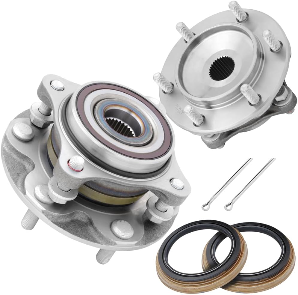 [2-Pack] 4110446 - Front Wheel Hub Bearing Assembly Compatible With [4WD ONLY] 2003-23 Toyota Tacoma, 2003-23 Toyota 4Runner, 2007-14 Toyota FJ Cruiser, 2003-09 Lexus GX470, 2010-23 Lexus GX460