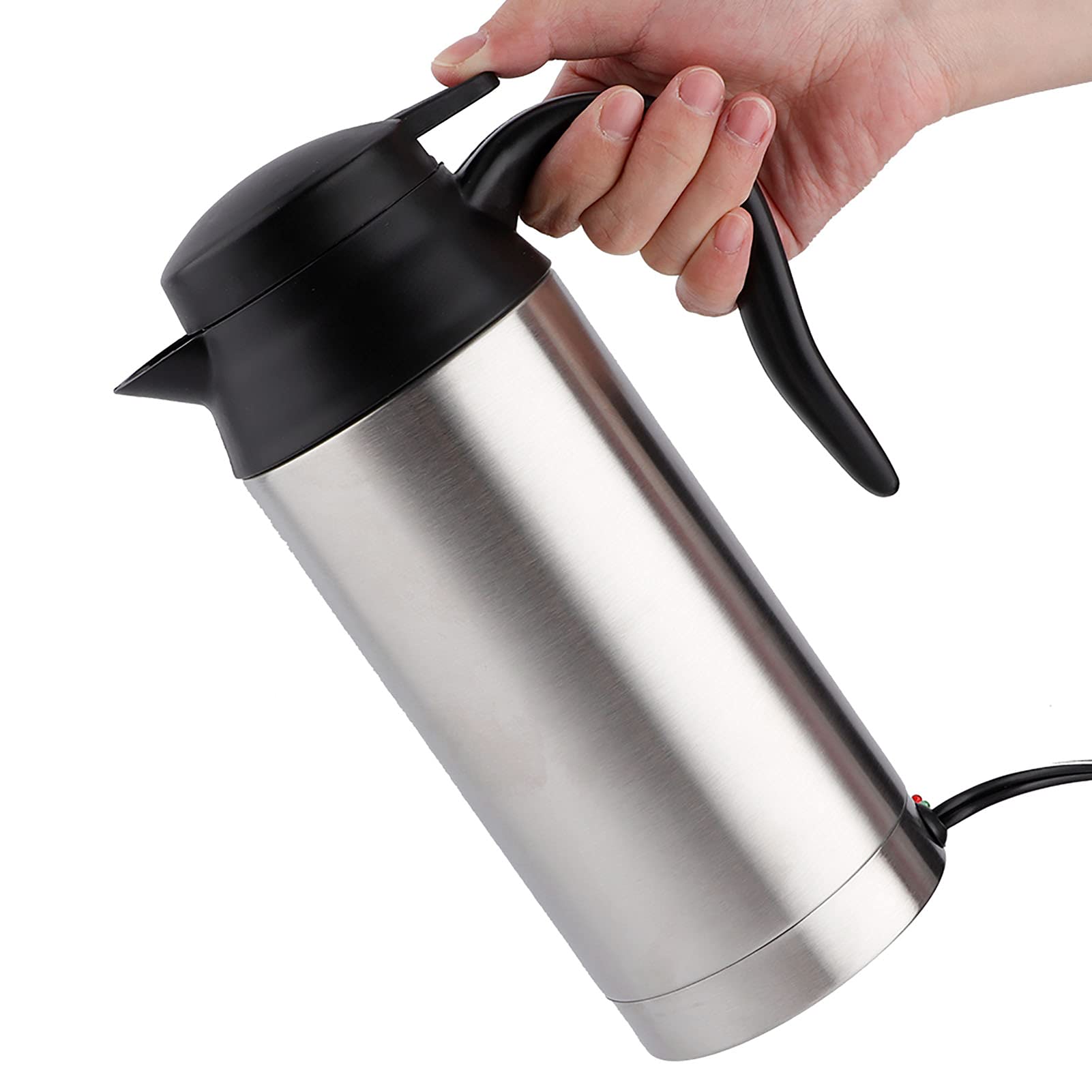Tetera eléctrica de acero inoxidable de 750 ML para coche, reemplazo de té y café para termo, taza de calentamiento de agua, 12 V