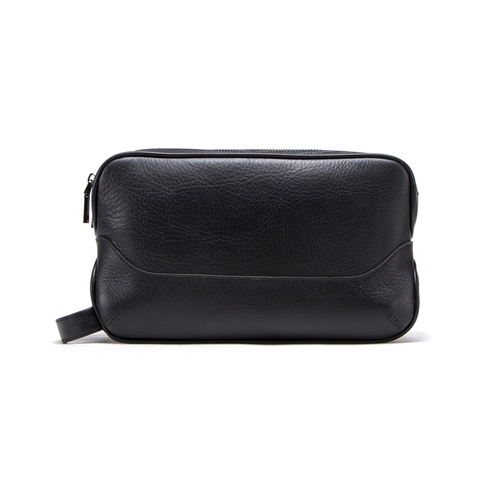 Kulturbeutel für Herren, Leder-Rasiertasche für Herren, Leder-Kulturbeutel, Leder-Kulturbeutel für Herren, Kulturbeutel, Reise-Kulturbeutel, Hygiene- und Pflegeset, Schwarz