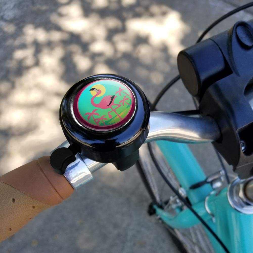 GRAPHICS & MORE Flamingo Palm Trees Tropical Vacation Bicycle Handlebar Bike Bell