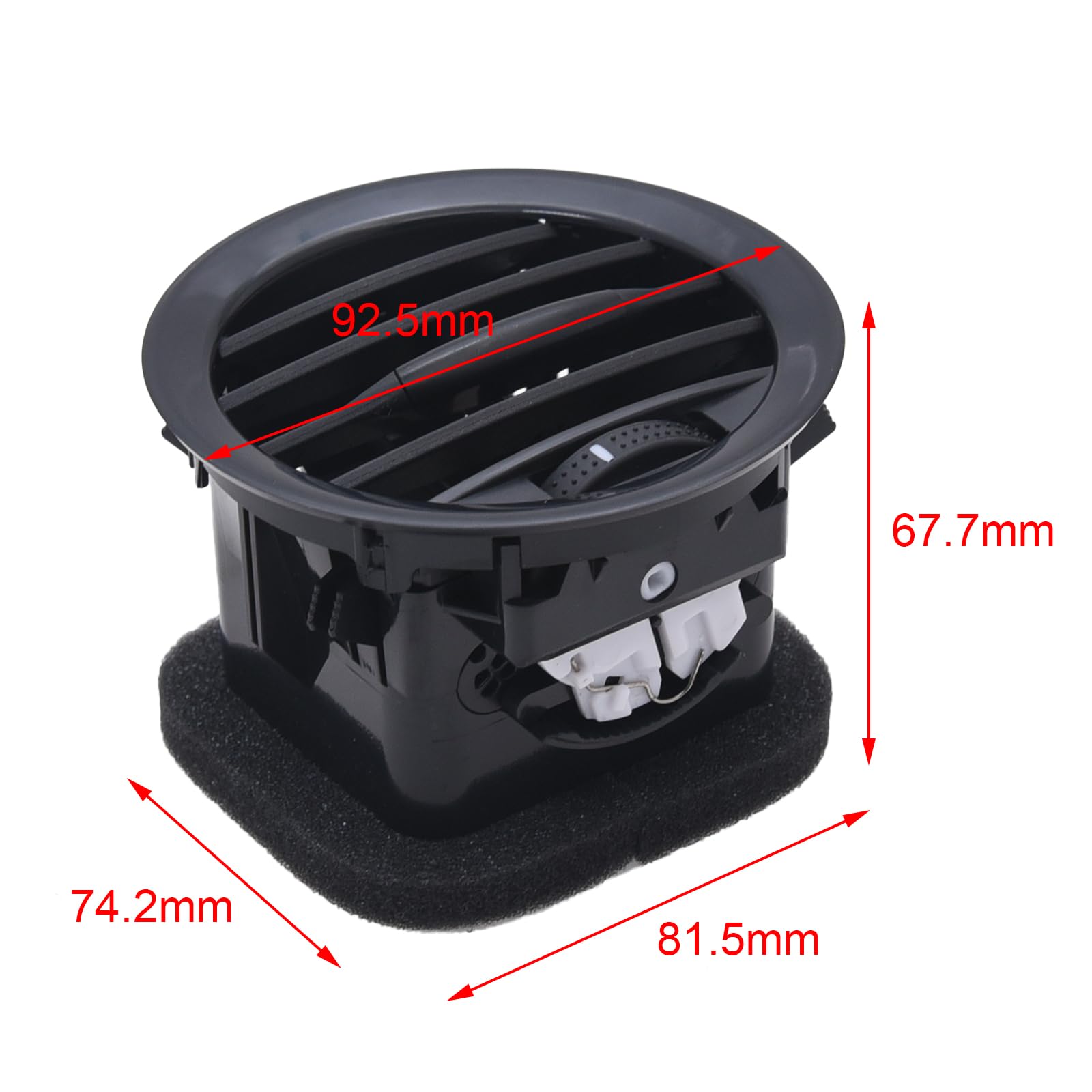 Rejilla de Ventilación Cubierta,Boquillas de Ventilación Cromada,Cromo,Coche Ventilación De Ca Compatible con Opel Corsa D MK3 2006-2019 13417363 2201099 13363314 4 Piezas(Negro)