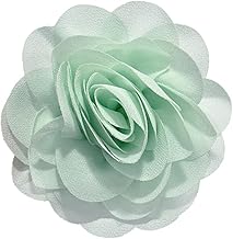 85mm Broches Délicates En Forme De Rose En Mousseline De Soie Faites à La Main En Tissu Épingles à Revers Pour Femmes Fête Banquet Robe Costume Vêtements Accessoires Bijoux Cadeaux