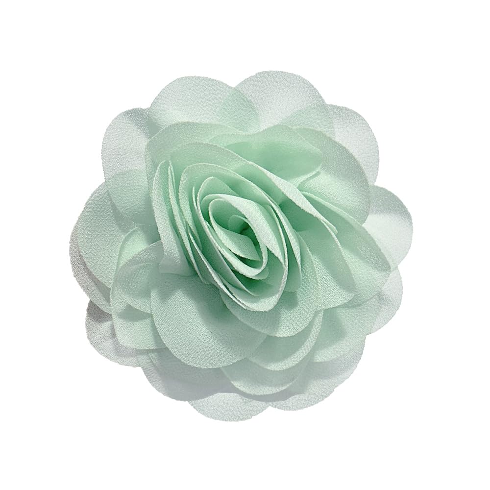 85mm Broches Délicates En Forme De Rose En Mousseline De Soie Faites à La Main En Tissu Épingles à Revers Pour Femmes Fête Banquet Robe Costume Vêtements Accessoires Bijoux Cadeaux