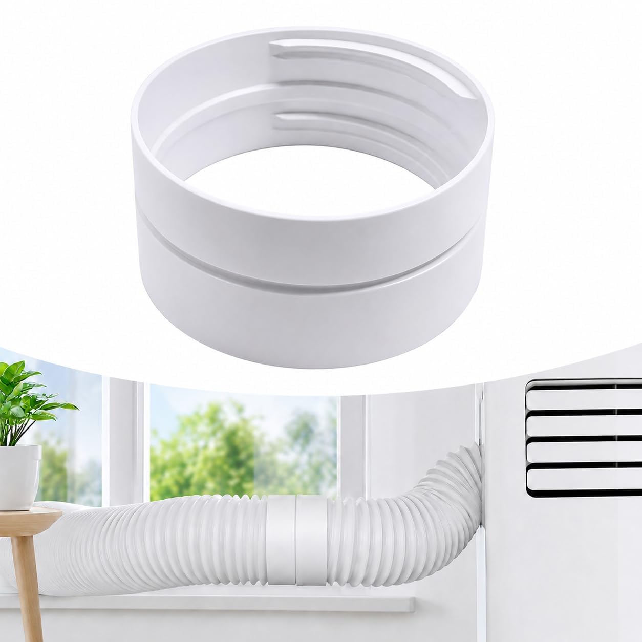 Multicolor ​Portable Air Conditioner Hose Connector 150Mm (5.9"), Ac Exhaust Hose Coupler For Extension, Universal Thread Adapter Fits Clockwise & Counterclockwise, Abs Material