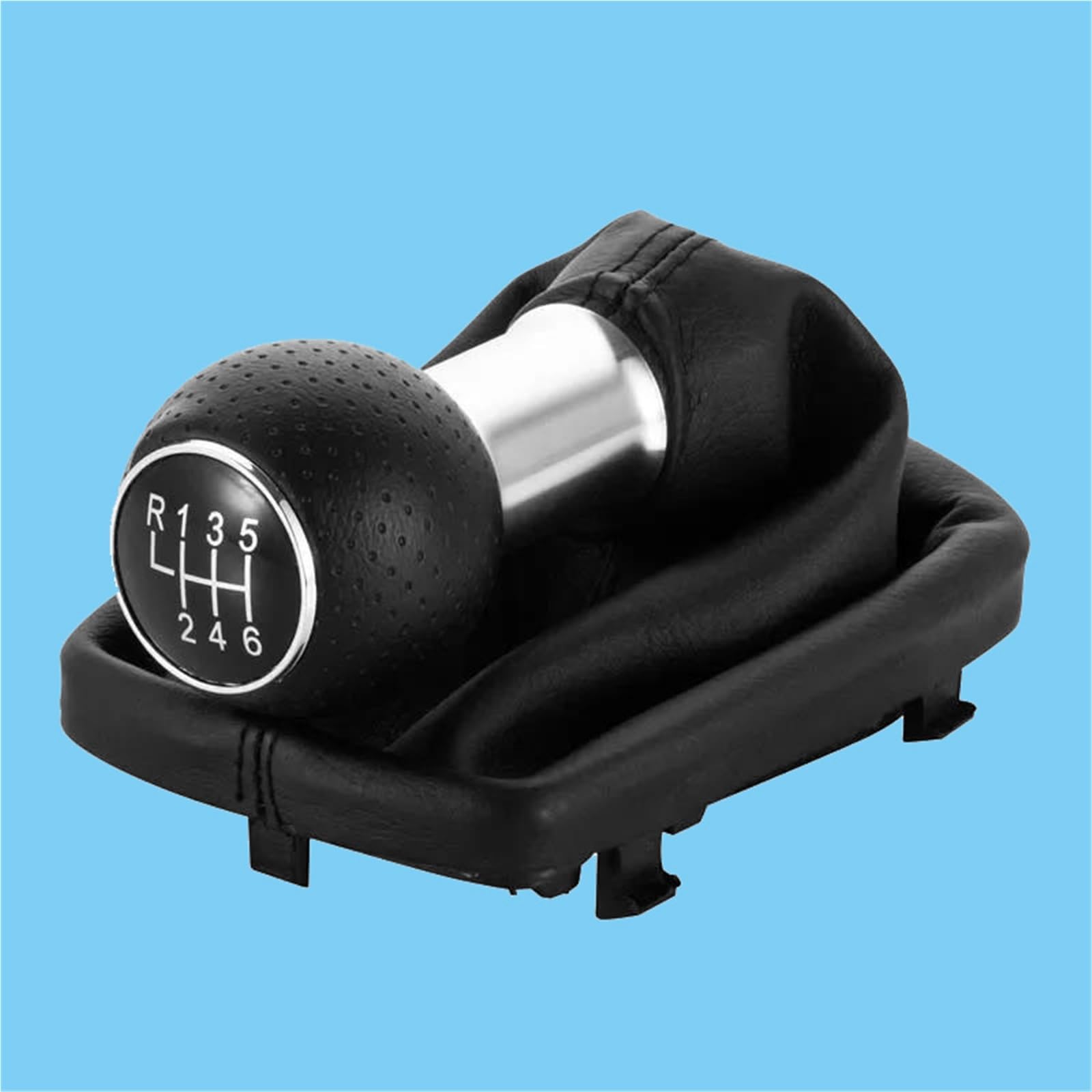Mkszy 6 Speed Blackline Car Gear Shift Knob Shifter Lever Stick Gaiter Boot For Audi A3 S3 2001 2002 2003