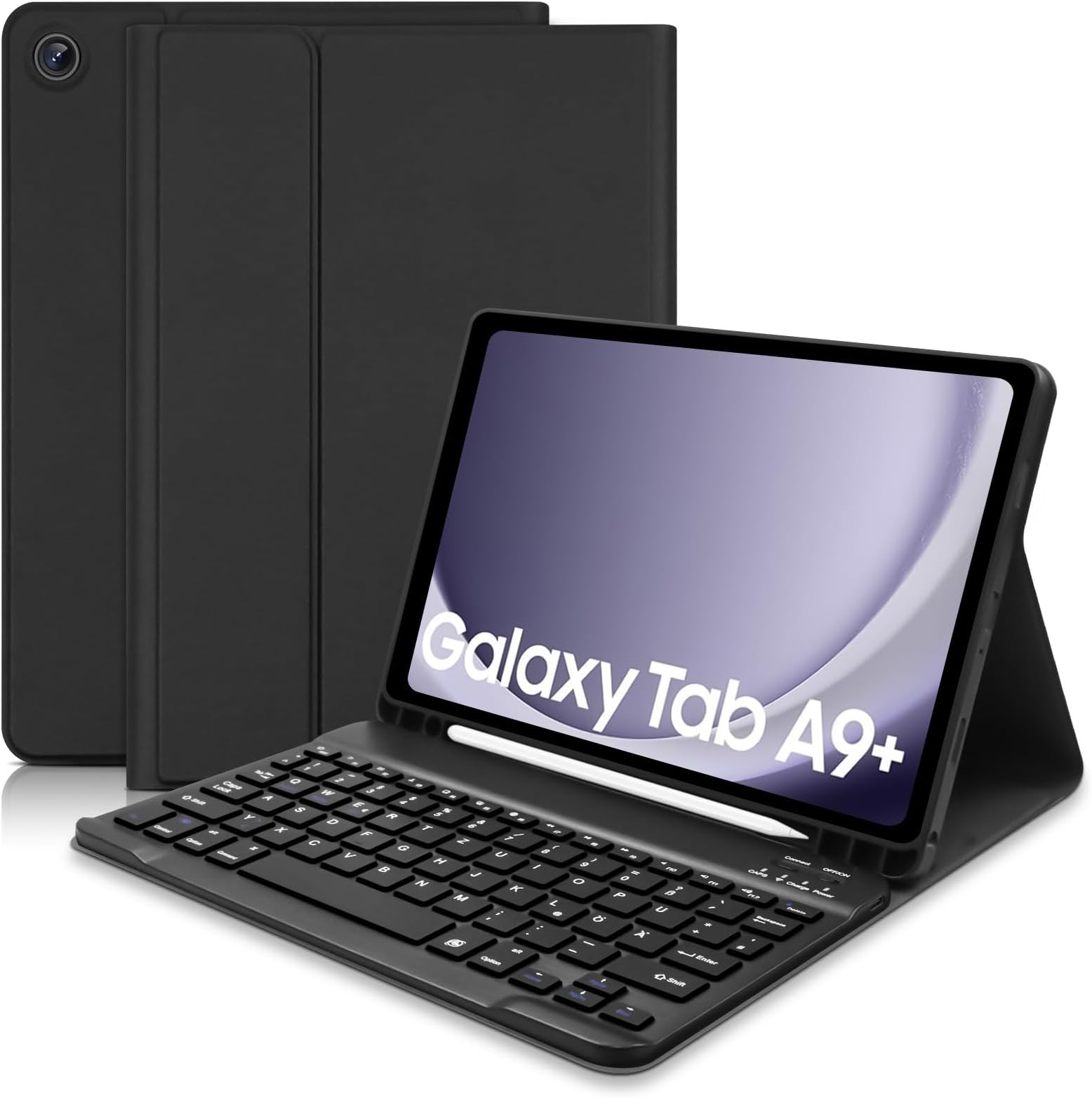 Hofsos Tastatur Hülle für Samsung Galaxy Tab A9+/ A9 Plus 2023 11 Zoll,Abnehmbar Tastatur