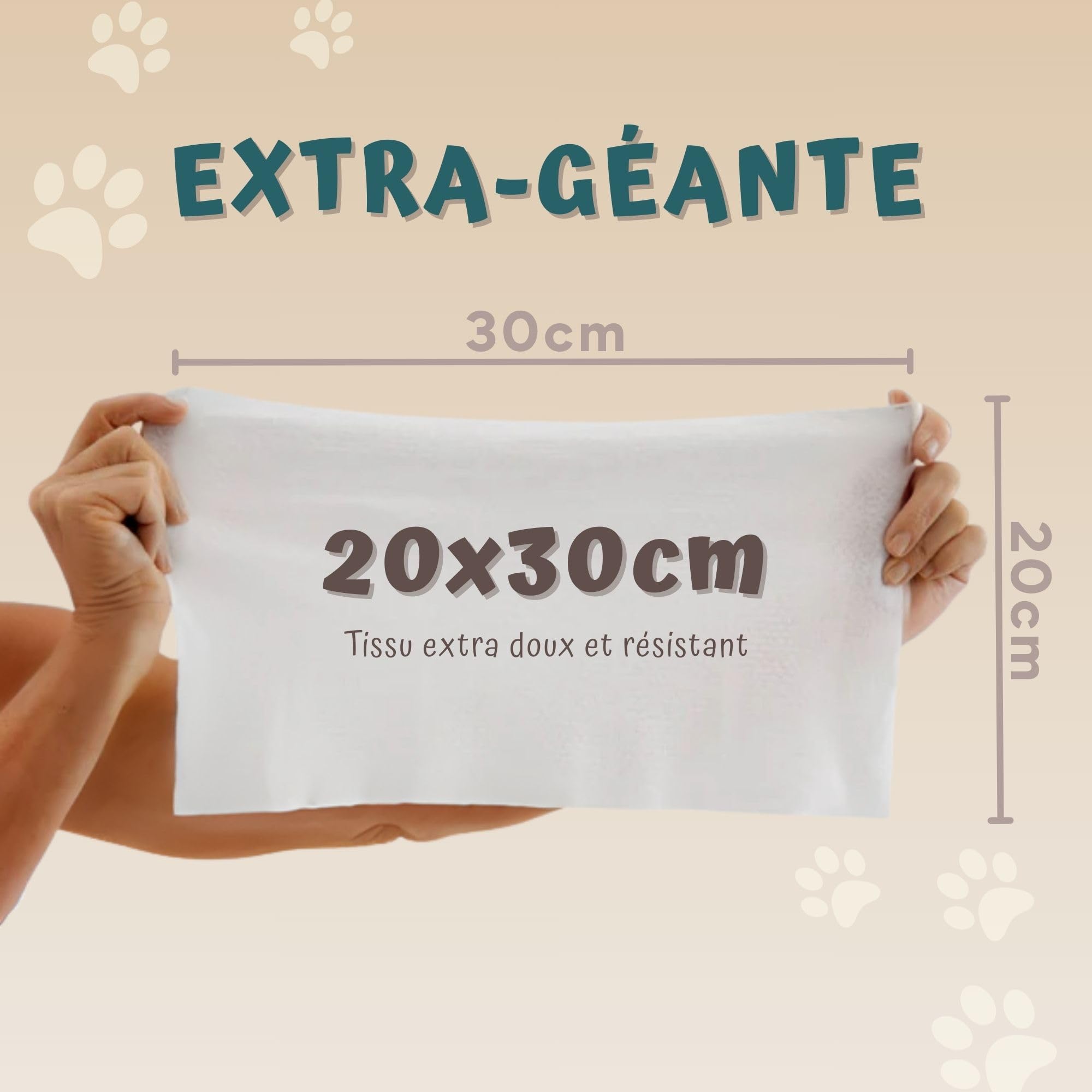 Beauty Case Lingette Chien 480 pcs (12x40) - Lingettes Douces pour Chien, Chiot et Chat - Extra Large 20x30cm - Corps et Pattes - Senteur Fleurs Fraîches & Agrumes