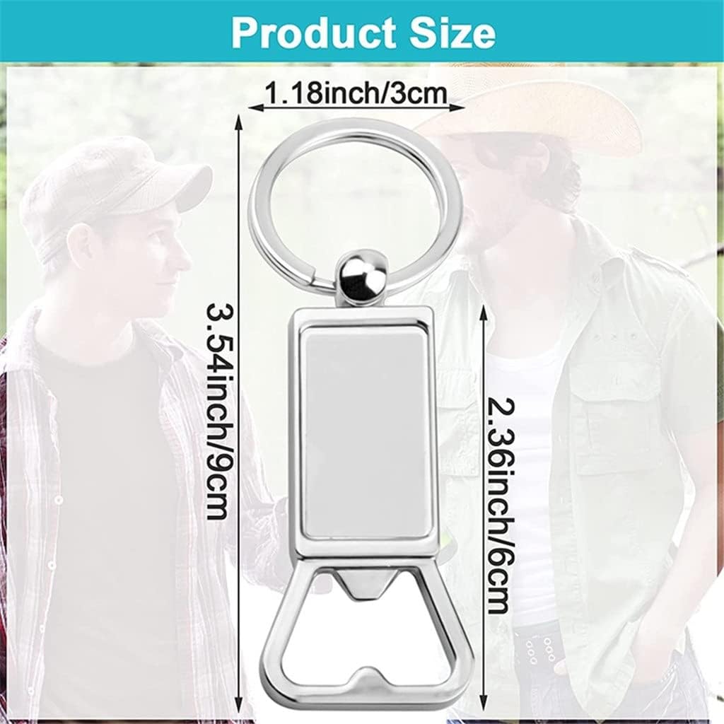 WYFDP 6 Pack Sublimation Blanks Keychains Metal Bottle Opener, Rectangle Sublimation for Custom Personalized Sublimation Photo (Color : A, Size : One Size) : Arts, Crafts & Sewing
