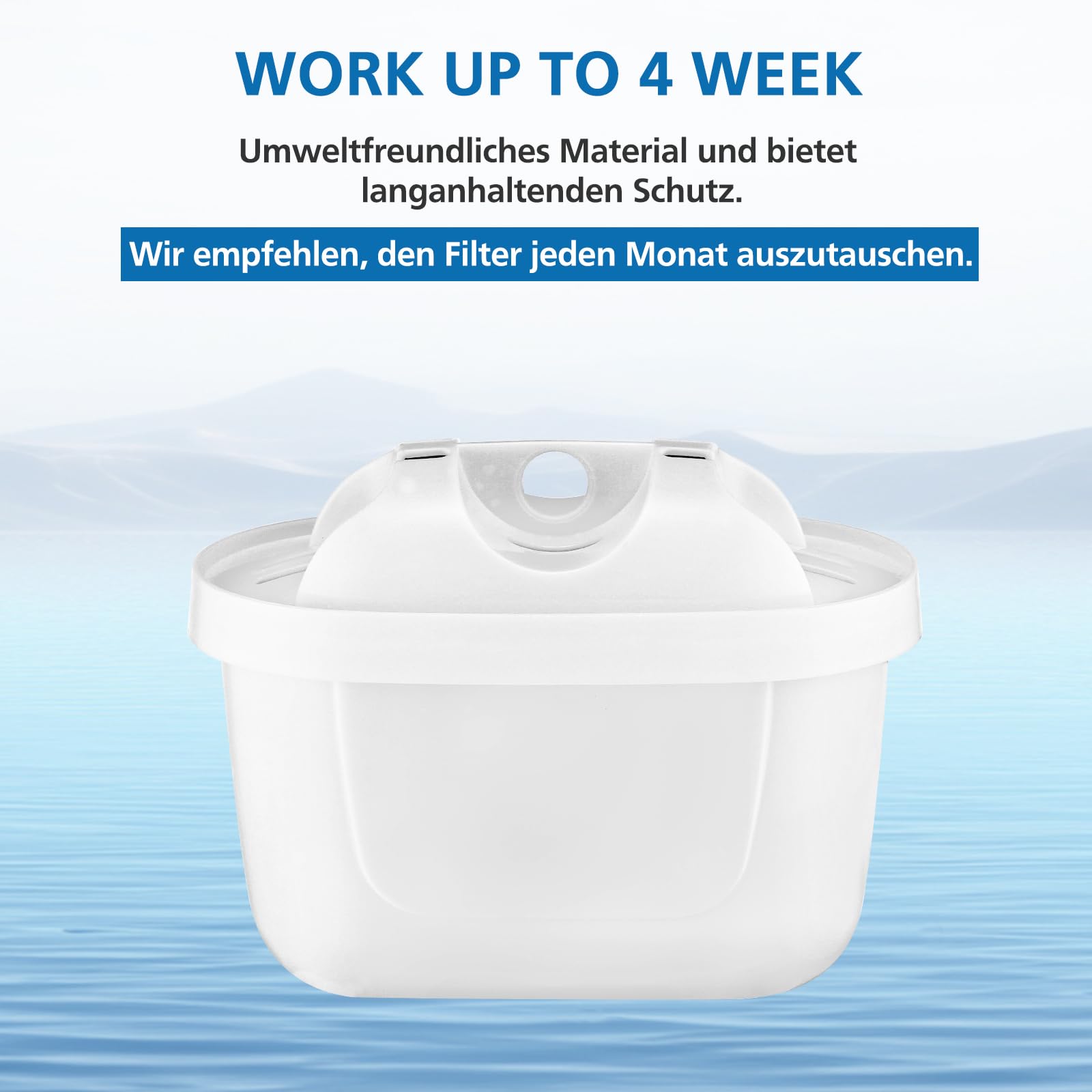 Cartouches Filtre Eau Compatible Brita Maxtra - Charbon Actif 6 Pièces Sillar