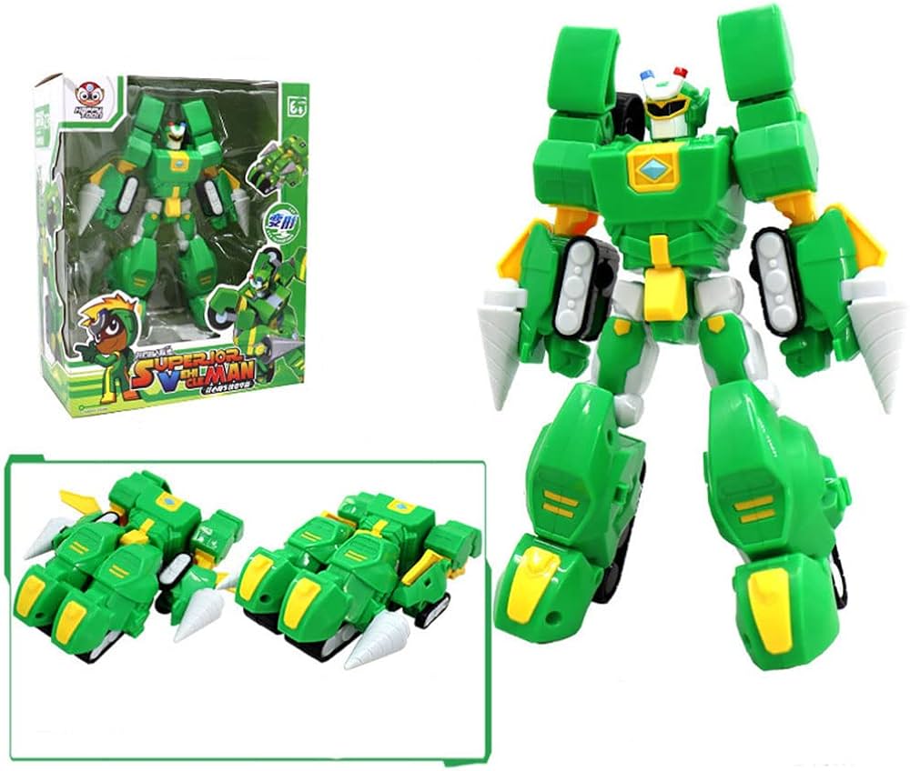 Amazon.co.jp: ハッピースーパーマンリーグ - 7インチ 変形ロボット