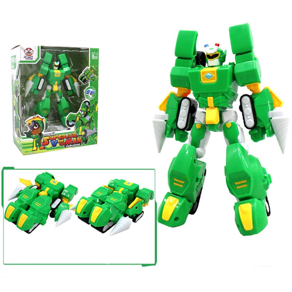 Amazon.co.jp: ハッピースーパーマンリーグ - 7インチ 変形ロボット