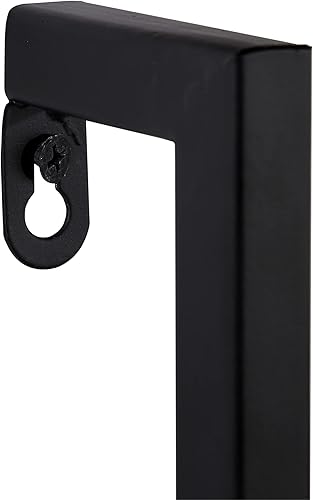Miniatura 5 de Deco 79 Estante de pared de madera minimalista flotante con marcos de metal negro, juego de 3 8 pulgadas, 9 pulgadas, 10 pulgadas de alto, marrón