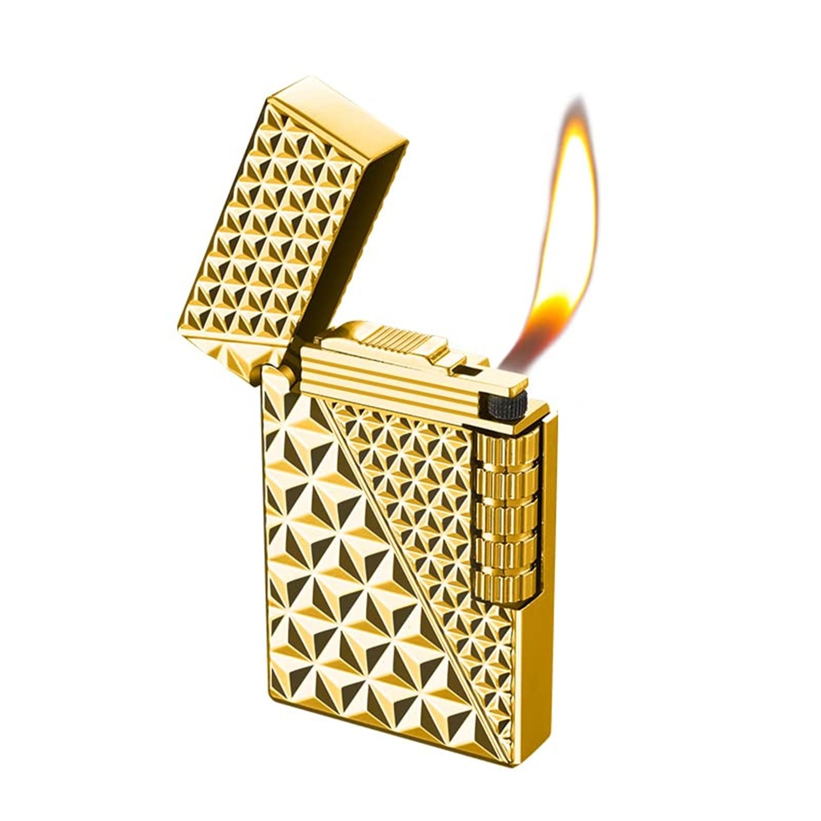 Encendedor de butano recargable para hombre con sistema portátil contra el viento