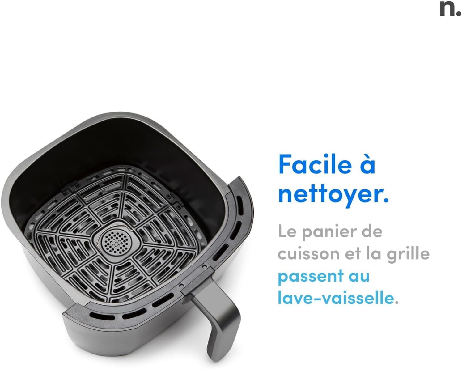 nutribullet Friteuse à air chaud 7L, friteuse sans huile 1800W, friteuse à air chaud avec 8 modes de cuisson, et également cuire, frire, griller tous vos aliments, noir, NBA071B