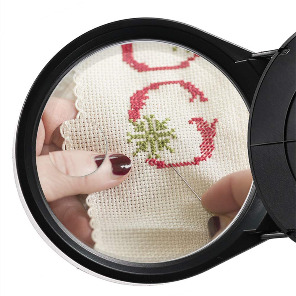 Vergrößerungsglas für den Schreibtisch, 10-fache HD-Linse, verstellbare Schlauchlupe mit LED-Lampe zum Lesen von elektronischen Uhren, zum Reparieren von Gravuren für alte Menschen, handgehalten