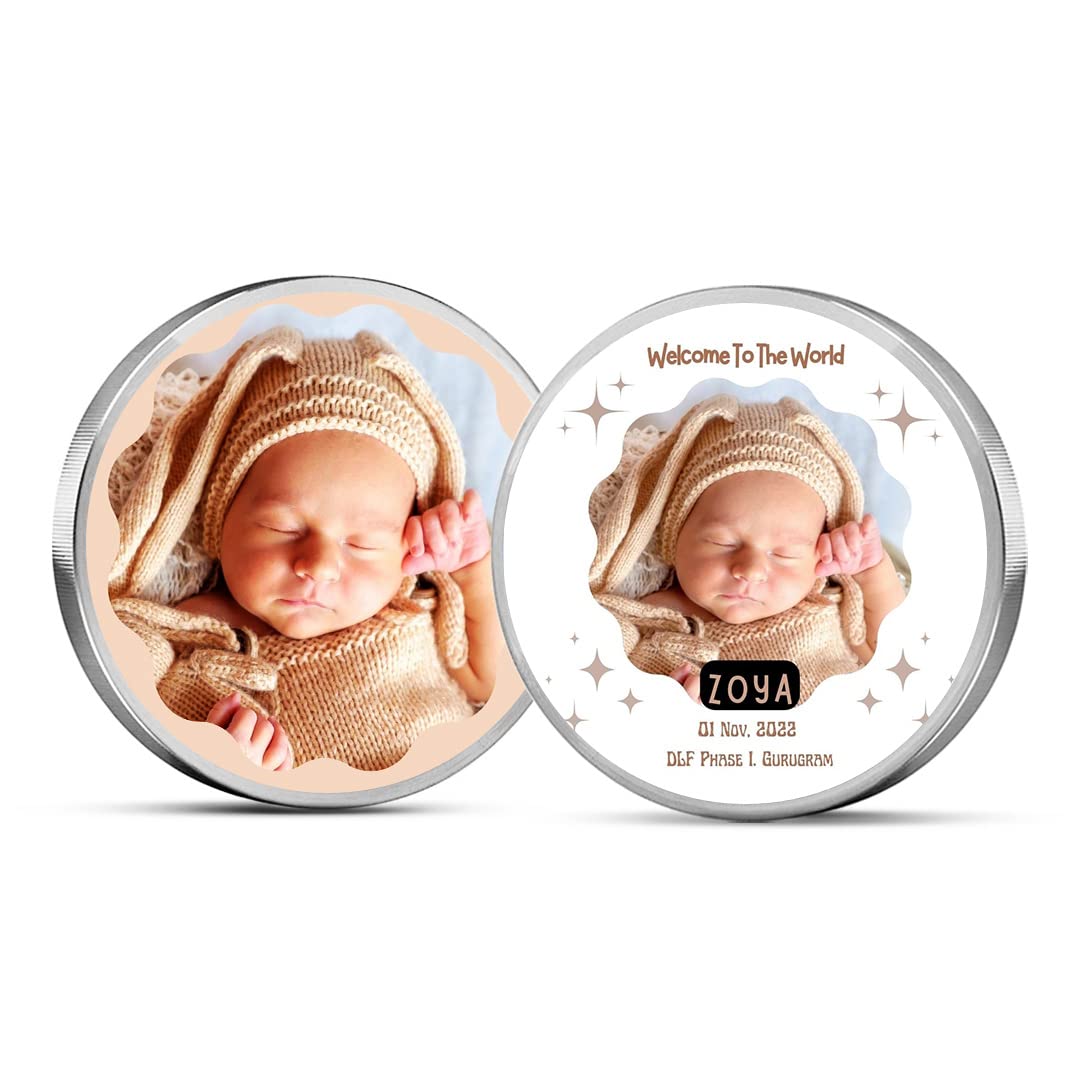 MOHUR Personalized New Born 20 Gm Silver Coin Colored (999) Pure Silver (B09QYMNH59) Amazon Price History, Amazon Price Tracker