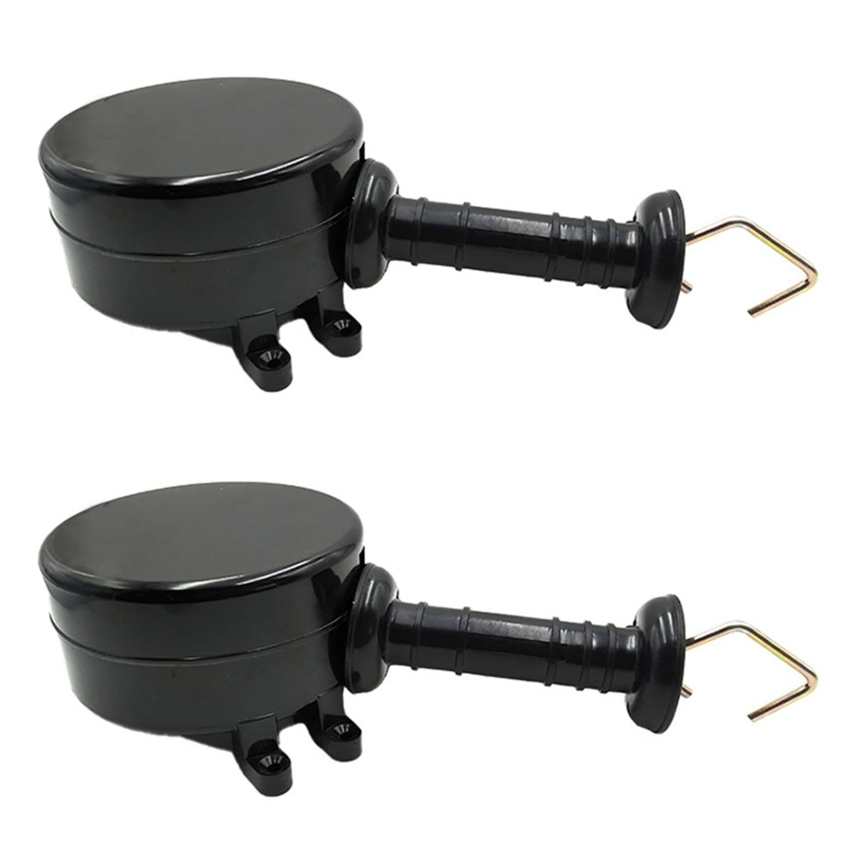 Poignée de porte de clôture électrique avec corde 5m rétractable pour ranch et élevage (Lot de 2)