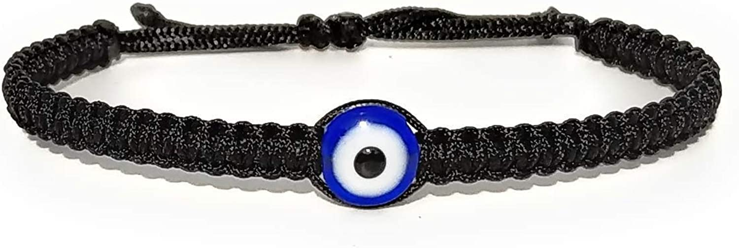 Rock World evil eye black cord adjustable bracelet to avoid negative energy for girls boys men women (B0C62HTTBZ) Amazon Price History, Amazon Price Tracker