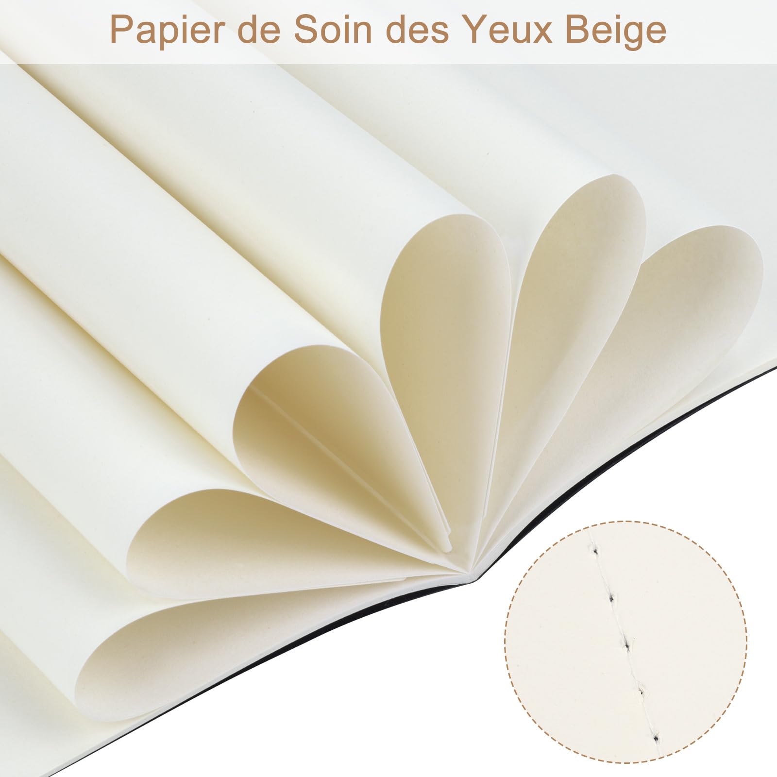 Cahiers A5 Lot de 5 Blocs Carnet de Notes Couverture Kraft Noir 60 Pages