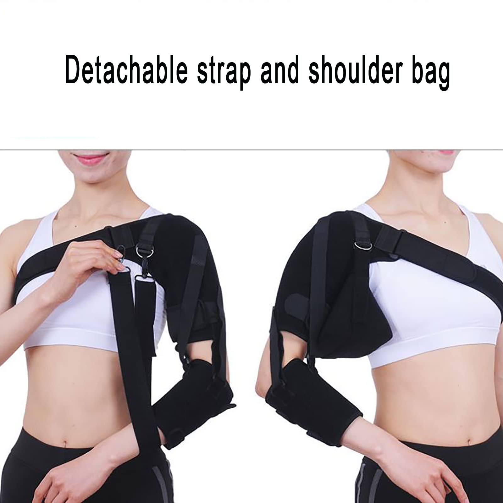 Soporte de Cabestrillo para Brazo de Hombro, Cabestrillo de Brazo de Soporte con Correas Ajustables y Almohada para axila, Soporte de Brazo de órtesis estabilizador de Hombro