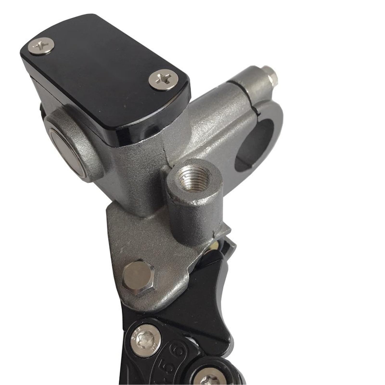 Leva frizione freno moto Pistone pompa freno idraulica per motocicletta Leva cilindro principale da 14 mm Diametro impugnatura manubrio 22(Black Right pump)